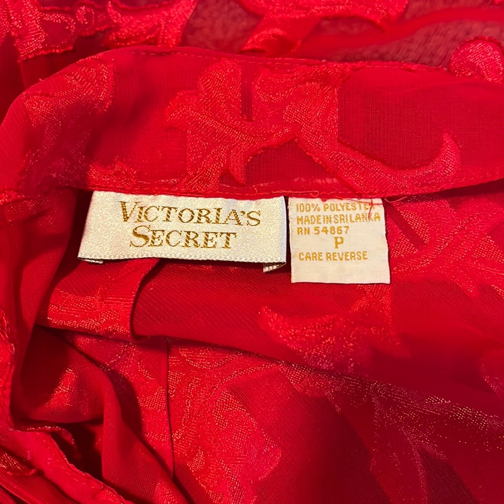 Victoria’s Secret gold label vintage petite red lingerie nightie - Picture 2 of 9